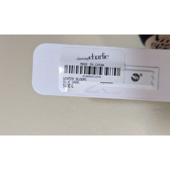 Charming Charlie Cut Out Back Floral Winter Blooms Mini Dress Size Large - Picture 10 of 10